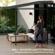 image 5 of Outsunny 2.4 x 2.4 m Wall Mounted Pergola Gazebo, UPF30+, Dark Grey