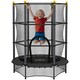 image 1 of HOMCOM 4.6FT Kids Trampoline with Safety Enclosure for Ages 3-10 Years | Black | Black
