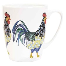 Queens Paradise Birds Rooster Fine China 400ml Oak Mug