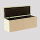 image 2 of 180cm Luna Chesterfield Ottoman Storage Box - Cream Plush Velvet Upholstered Blanket Box