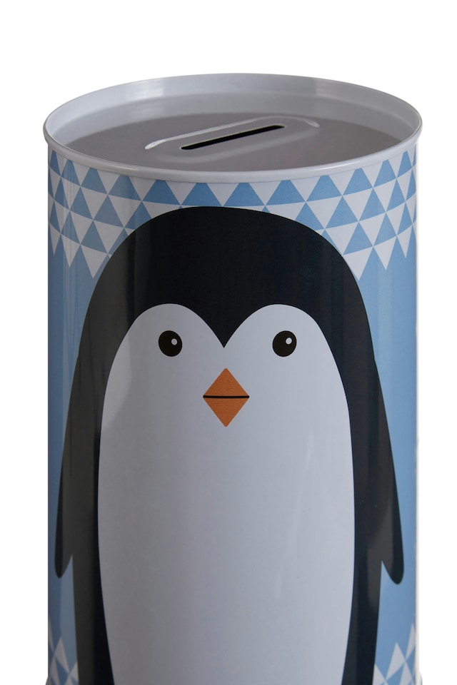 image 1 of Parker The Penguin Large Money Tin | Blue