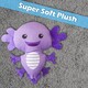 image 10 of Axolotl Soft Toy Cute Plushie Huggable Cuddly Stuffed Toy 15cm Purple