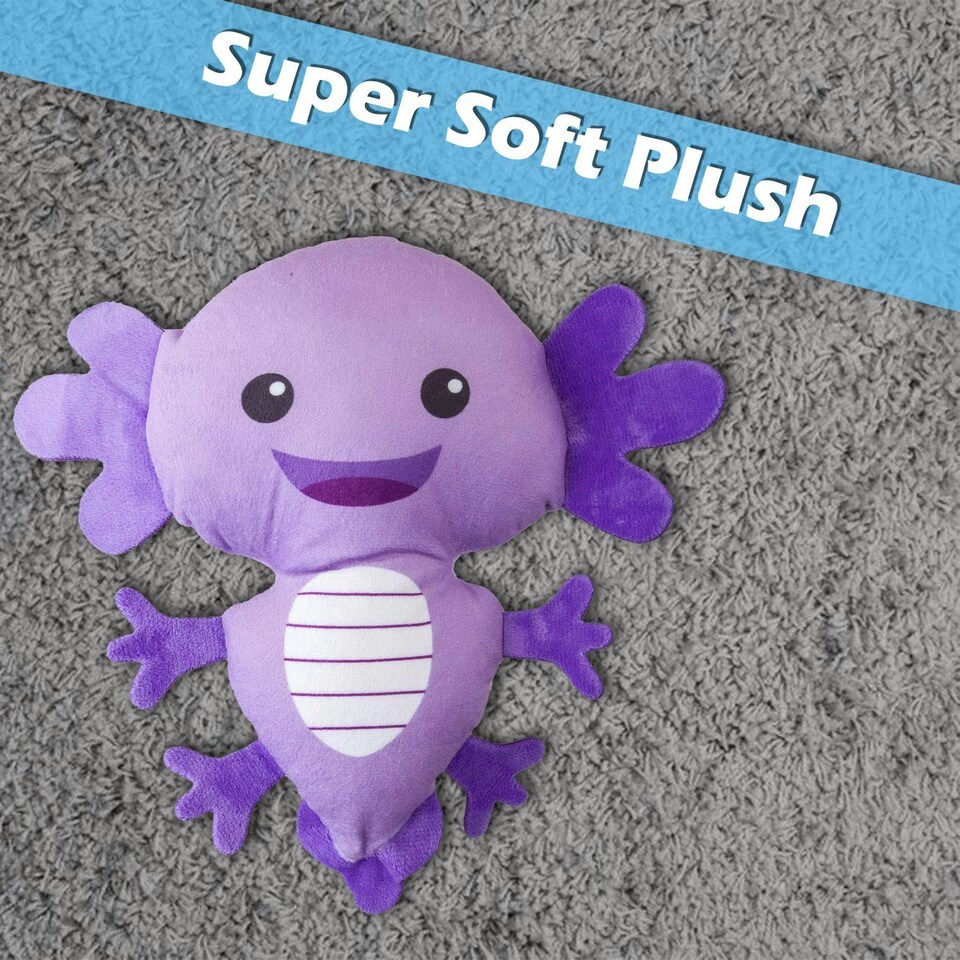 image 1 of Axolotl Soft Toy Cute Plushie Huggable Cuddly Stuffed Toy 15cm Purple