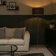 image 1 of ValueLights Camden Copper Tripod Floor Lamp with Charcoal Shade Grey