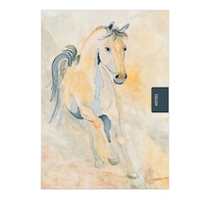 Deckled Edge Galloping Horse Notebook - Yellow/Blue - A6