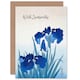 image 1 of Iris Floral Flowers Bereavement Sympathy Card