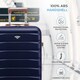 image 4 of Flight Knight Suitcase Set, Large Suitcase, Extra Large Suitcase, Cabin Suitcase 55x40x20cm - 60+ Airlines Approved - EasyJet, Jet2, Ryanair Priority Carry On Blue | Navy/Tan | Large