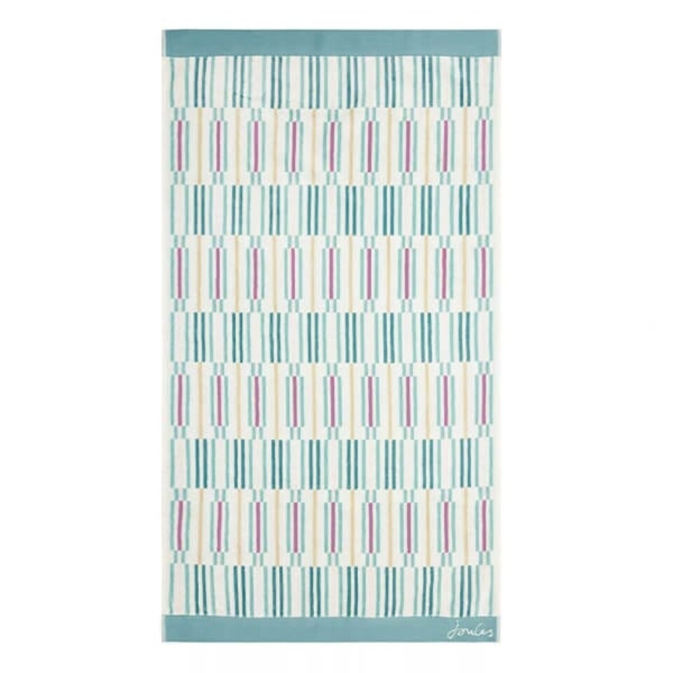 image 1 of Joules Collector Geo Bath Sheet Aqua