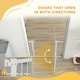 image 6 of PawHut Stair Gate with Cat Door, Adjustable Width, 76-104cm and 77cm Tall