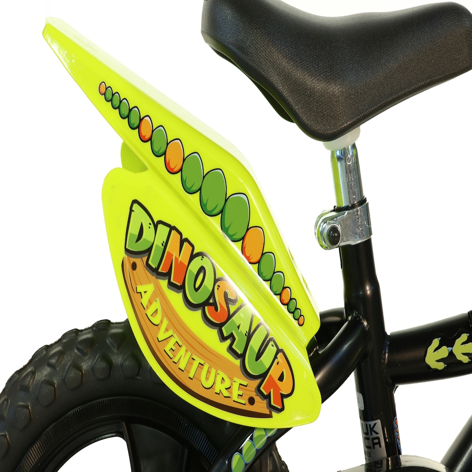 image 1 of Dino Kids Bike Dinosaur 12 Inch Bicycle | Black