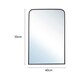 image 5 of Living and Home Contemporary Arched Wall Mirror - Black - 40*50cm