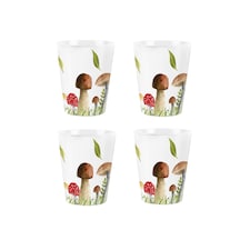 Watercolour Mushrooms Ceramic Egg Cups - Set of 4