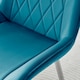 image 5 of Furniturebox 2x Pesaro Blue Velvet Silver Leg Luxury Dining Chairs