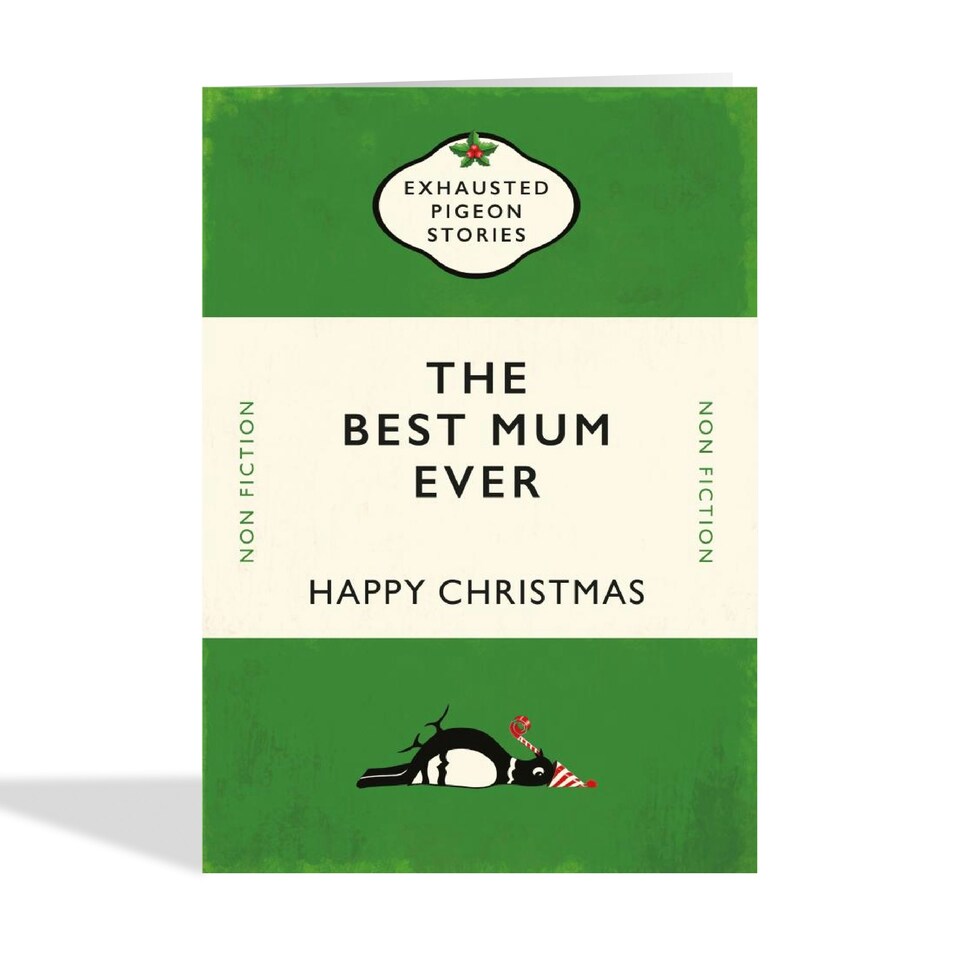 image 1 of Cute Christmas Card - Best Mum - Penguin Book Parody