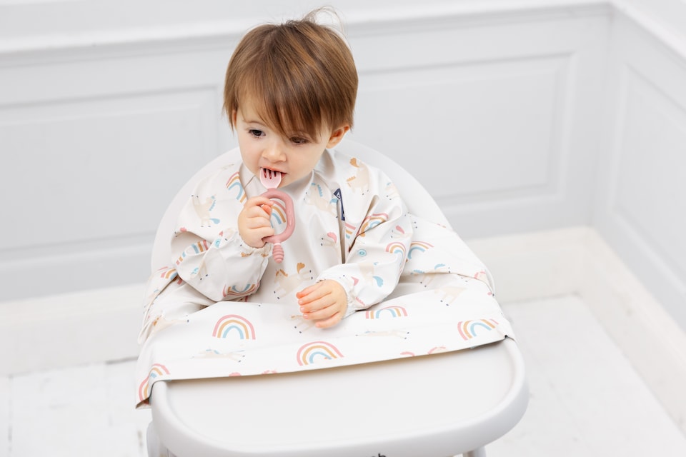 image 1 of Bibado Sporkit Multi-Stage Baby Weaning Spork & Dipper - Blush, 2 Pack