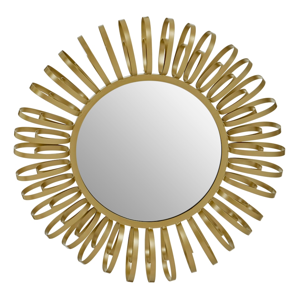image 1 of Trento Multi Ring Design Wall Mirror Gold