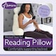image 2 of Aamira Reading Pillow Cream Faux Fur Ribbed Memory Foam Support Cushion | Cream | Cream | Standard | 1