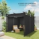 image 4 of Outsunny 3 x 3(m) Metal Pergola with Retractable Roof and Sidewalls, Grey