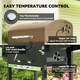 image 5 of Outsunny Charcoal BBQ Grill with Warming Rack 3 Shelves Temperature Gauge