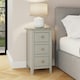 image 3 of Palma 3 Drawer Bedside Cabinet Pale Grey