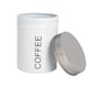 image 4 of Harbour Housewares Round Metal Kitchen Coffee Canister - White