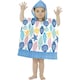 image 1 of Home & Living Childrens/Kids Shell Hooded Towel - Blue/White/Yellow - 1.5-3 Years | Blue