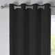 image 2 of Fusion Sorbonne Eyelet Curtains Black