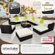 image 7 of Garden Furniture Set Las Vegas - large outdoor corner sofa, armchair, coffee table | Black | black | 75 x 75 x 38 cm | 1