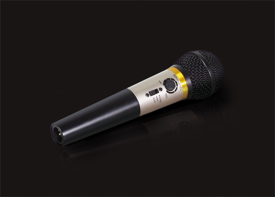 image 1 of Soundlab Dynamic Karaoke Microphone With Echo, XLR to Jack Lead and Carry Case