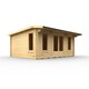 image 1 of 16ft x 14ft (4750mm x 4150mm) Horsforth "The Utah" 44mm Log Cabin With 3 Windows