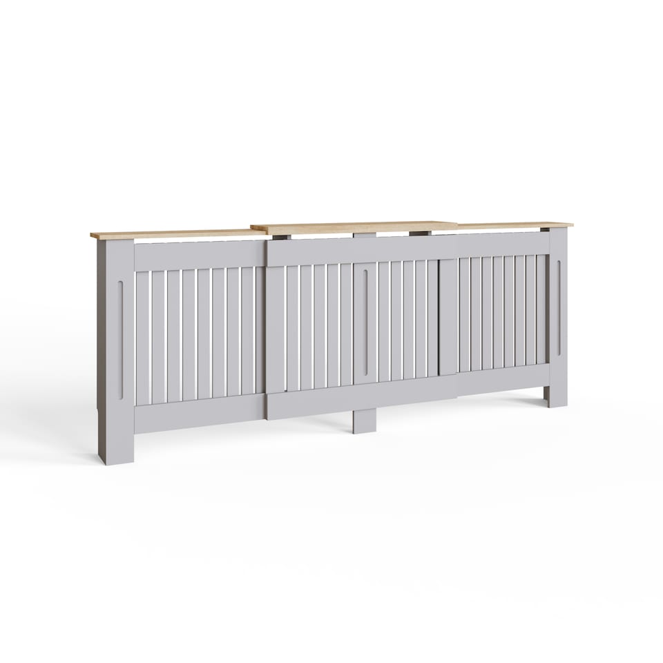 image 1 of Longslow Adjustable Radiator Cover | Grey | Grey