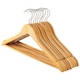 image 1 of Harbour Housewares Wooden Coat Hangers - Brown - Pack of 10