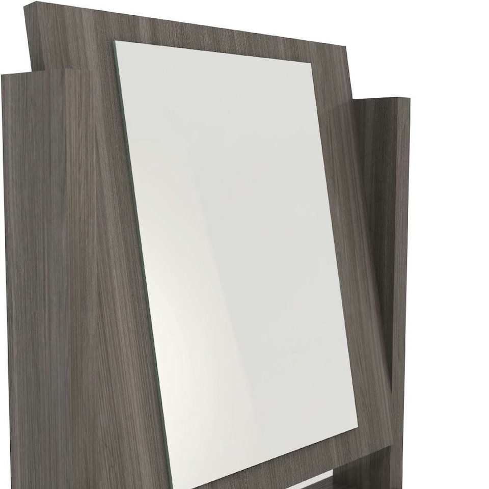 image 1 of Nevada 4 Drawer Dressing Table Set Black | Black Wood Grain