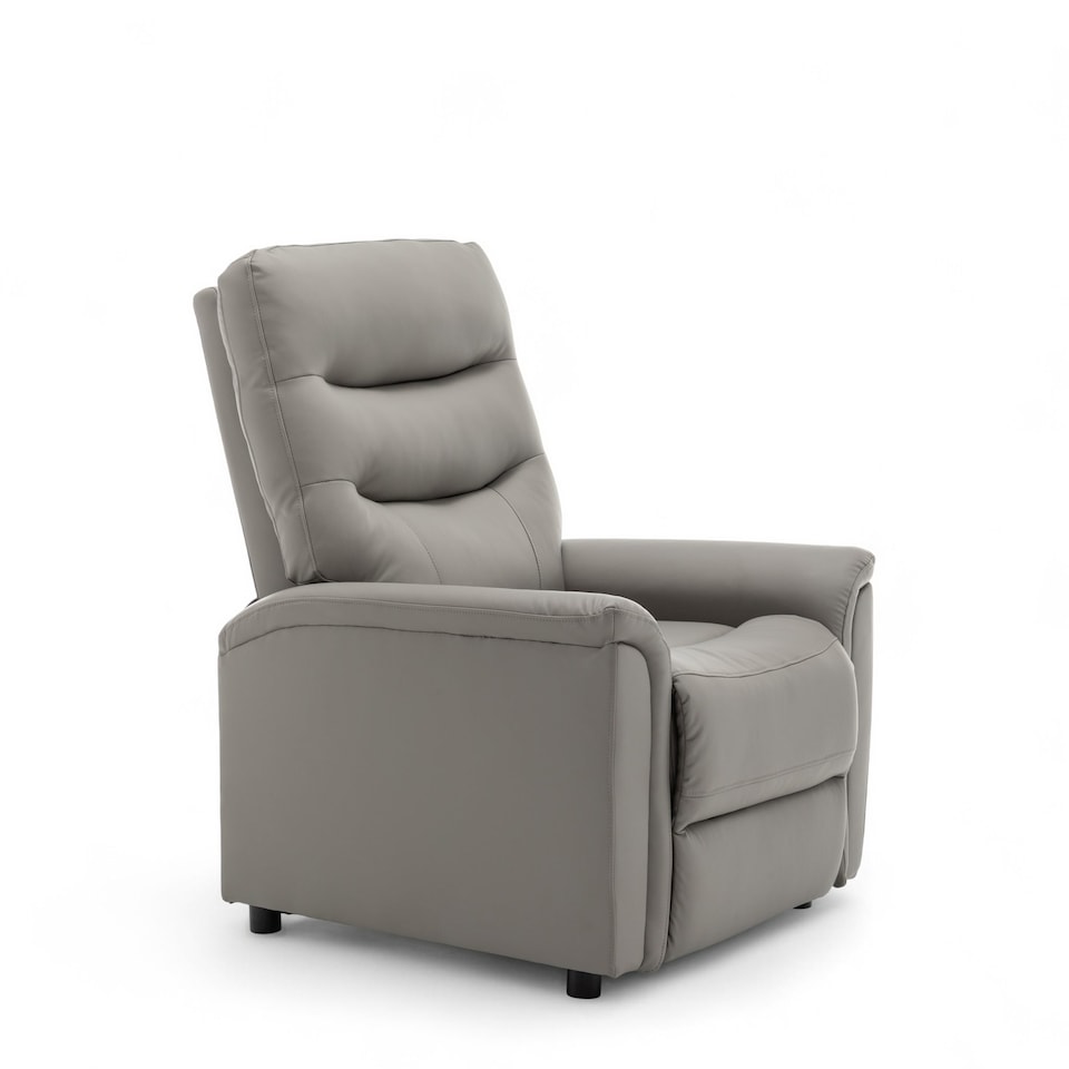 image 1 of Faux Leather Grey Milazzo Recliner Chair