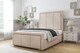 image 2 of Sloomy Lancaster Sand Naples Bed Frame With 50" Upholstered Headboard 4' Small Double
