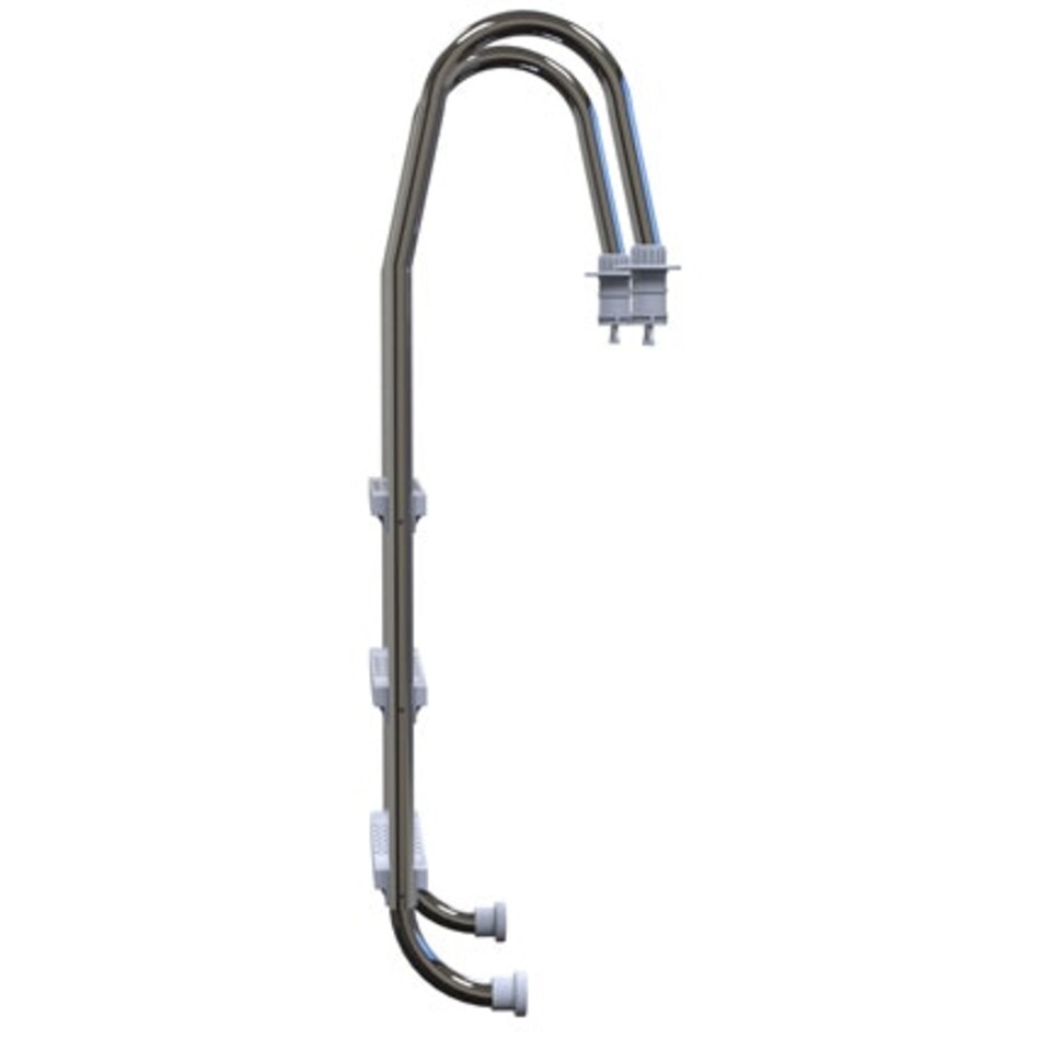 image 1 of 38mm Slimline Stainless Steel Ladder with 3 ABS Treads