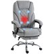 image 1 of Vinsetto Massage Office Chair with 6 Point Massage and Heat, Desk Chair with Footrest, Reclining Backrest, Swivel Wheels, Adjustable Height, Grey
