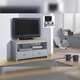 image 2 of Wooden Corner TV Unit in Grey
