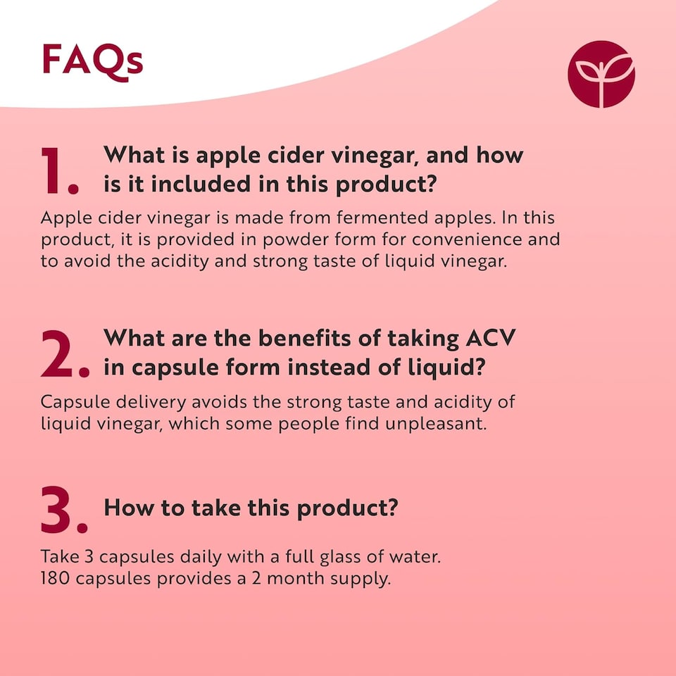 image 1 of Nutravita Apple Cider Vinegar Capsules 1800mg - Raw & Unfiltered ACV from UK Grown Apples - 180 High Strength Vegan Capsules - 60 Day Supply