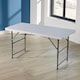 image 1 of Folding Table Trestle Camping Party Picnic BBQ Stall Garden Indoor Outdoor | White