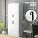 image 5 of HOMCOM Kitchen Cupboard Storage Cabinet w/ 4 Doors and Adjustable Shelves,White