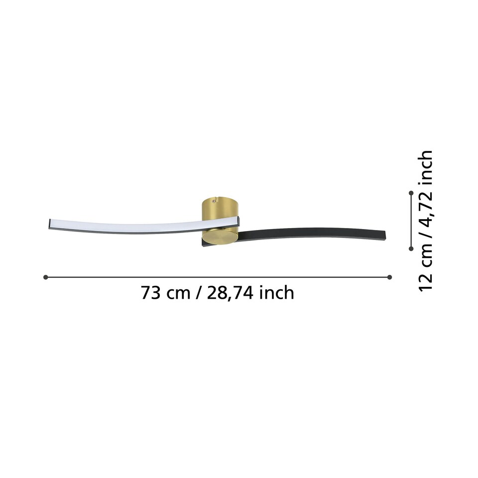 image 1 of EGLO Aieta Black Minimalist Ceiling Light