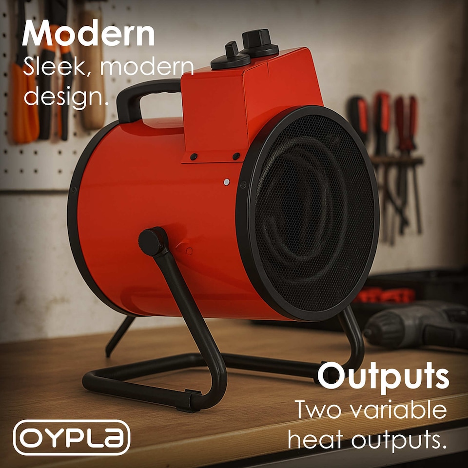 image 1 of 3kW Tilting Electric Industrial Workshop Garage Space Fan Heater