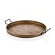 image 1 of Gold Round Serving Tray - 5 cm (H) x 52 cm (W) x 42 cm (D)