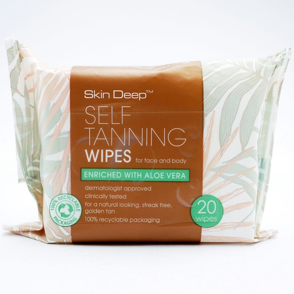 Skin Deep Self Tanning Wipes With Aloe Vera 20 Wipes