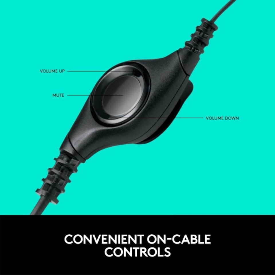 image 1 of Logitech H390 Wired Headset - Black