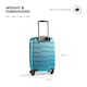 image 5 of VonHaus Teal Carry On Suitcase with 4 Spinner Wheels