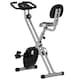 image 1 of HOMCOM Magnetic Resistance Exercise Bike Foldable LCD Adjustable Seat Grey