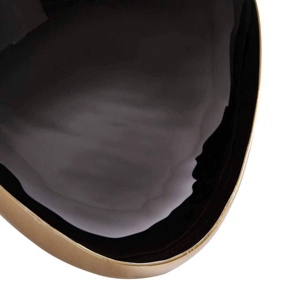 image 1 of Elva Black And Gold Trinket Bowl Gold