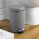 image 6 of Harbour Housewares Round Toilet Brush & Bin Set - Matt Grey